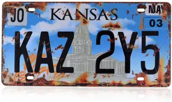 Retro Relief de Înmatriculare | Supranatural | Metal Ștampilate Număr Tag Film Cardanic Plăcuța 12x6 inch (Kansas Kaz 2Y5)